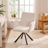 YOUNIKE Swivel Upholstered Dining Chair Mid Century Modern Dining Room Chair for Kitchen, Office Fabric Velvet Armchair - 3 of 4