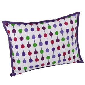 Bacati - Botanical Purple Pearl String Throw Pillow - 1 of 4