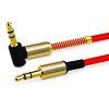 Sanoxy 3.5mm Male to M Aux Cable Cord L-Shaped Right Angle Car Audio Headphone Jack (Red) - 3 of 4