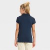 Girls' Short Sleeve Uniform Performance Polo Shirt - Cat & Jack™ - 2 of 3