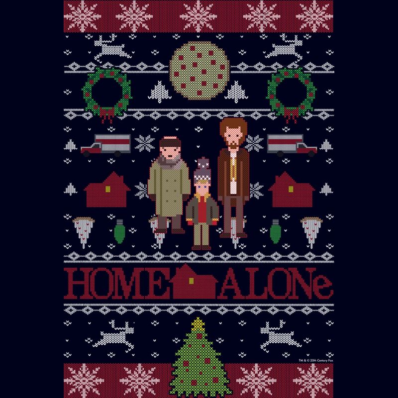 Men's Home Alone Characters Ugly Sweater T-Shirt, 2 of 6