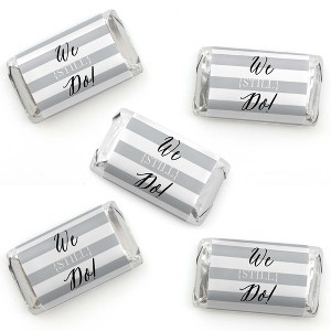 Big Dot of Happiness We Still Do - Wedding Anniversary - Mini Candy Bar Wrapper Stickers - Anniversary Party Small Favors - 40 Count - 1 of 4