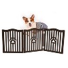 Trimate Wooden Free Standing Pet Gate for Small Dogs and Cats, Espresso - 3 of 4