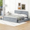 YOOCOZZ King-Sized Wooden Bed Frame with Four Drawers and Supportive Legs - 3 of 4