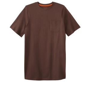 Boulder Creek by KingSize  Heavyweight Longer-Length Pocket Crewneck T-Shirt - 1 of 4