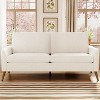 Dyonery 60" Loveseat Sofa, Comfy Mid Century Modern Couches for Living Room, Tool-Free Setup Small Couches, for Bedroom Office, Corduroy - Beige - 2 of 4