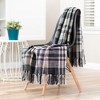 Chanasya Farmhouse Plaid Throw Blanket Knit Decorative Blanket - 2 of 4