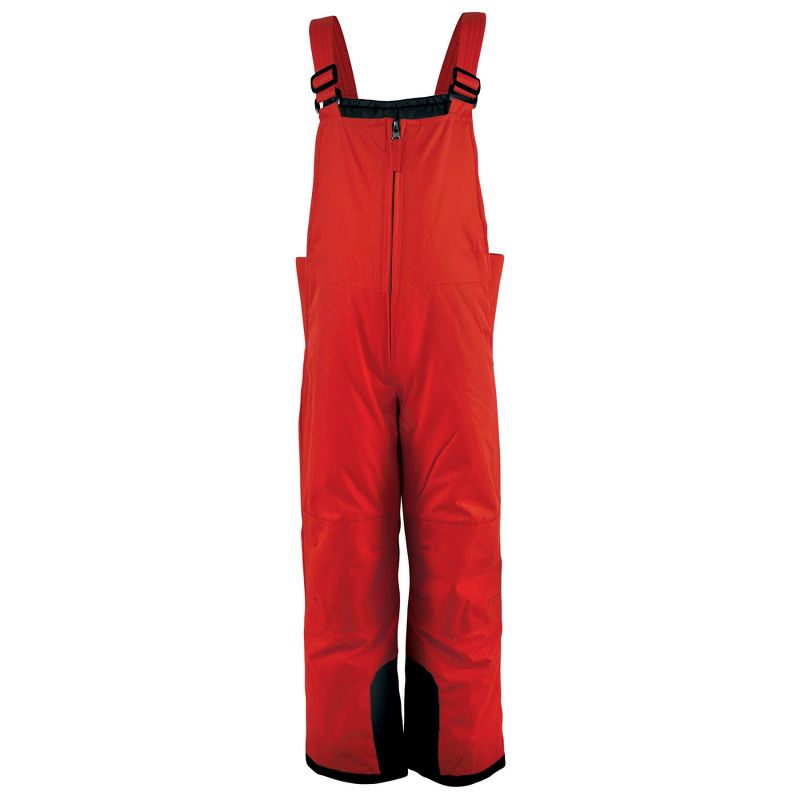 Hudson Baby Unisex Snow Bib Overalls, Solid Red, 1 of 4