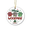 Pet Christmas Ornament 2025 | Merry Woofmas Ornament, Paw Print Ceramic Christmas Ornament - 4 of 4