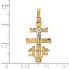 Black Bow Jewelry 14k Two Tone Gold Caravaca Crucifix Cross Pendant - 4 of 4
