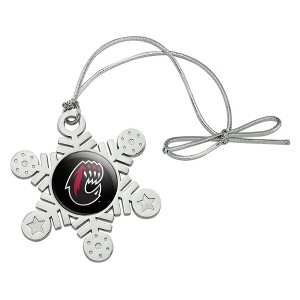 Central Washington University Secondary Logo Metal Snowflake Christmas Tree Holiday Ornament - 1 of 3