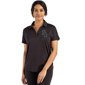 Chicago White Sox Cutter & Buck Coastline Epic Comfort Recycled Womens Dolman Polo - Black - Large - 1 of 1