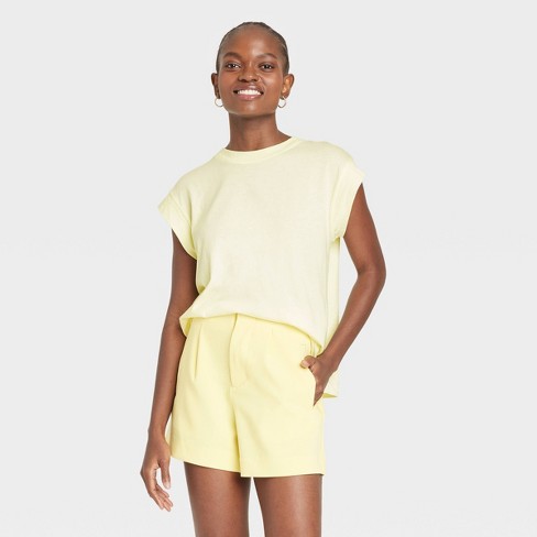 Women's Extended Shoulder T-shirt - A New Day™ Yellow M : Target