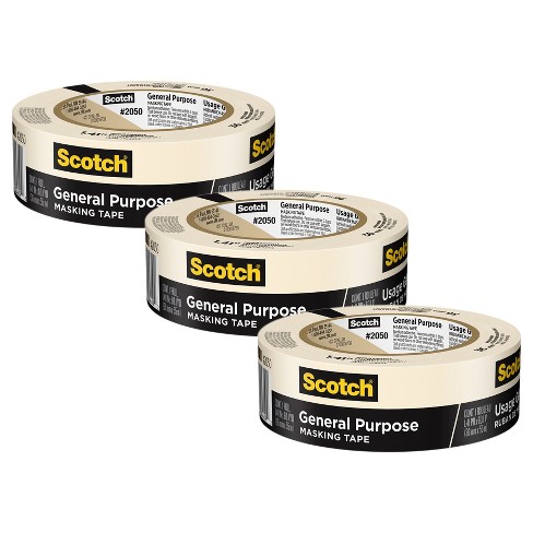 Scotch® General Purpose Masking Tape, 1.41 In X 60.1 Yd (36mm X 55m), 3  Rolls : Target