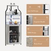 Corner Wine Cabinet, Metal Wine Holder Stand Holds 50+ Bottles & Glassware, Floor Wine Storage for Kitchen Dining Room Office Bar - 4 of 4