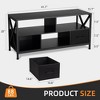 TV Stand for 50 inch TV, Entertainment Center with Fabric Drawers and Open Shelves - 4 of 4