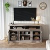 58" Farmhouse TV Stand, Modern LED Media Entertainment Center Console Table With Open Shelves And Cabinets, Rustic TV Stand For Living Room Bedroom - image 2 of 4