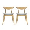 PAGED Mid-century Dining Chairs Set of 2, Wood Living Room Chair with Cushioned Seat, 18.75" Accent Chair for Dining Room, Kitchen - 4 of 4