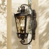 John Timberland Casa Marseille Rustic Outdoor Wall Light Fixture Veranda Bronze Ornate Scroll 36" Champagne Hammered Glass for Post Exterior Barn Deck - 2 of 4