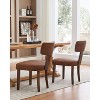 Modern Leather Dining Chairs Set of 2,Hardwood Frame, 265LBS Capacity, Easy-Clean Upholstery,Ergonomic Curved Backrest for Kitchen Dining Room - 4 of 4