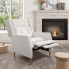 Art Leon Mid-century Recliner, Faux Leather Lounge Chair with Wood Chair Legs - 2 of 4