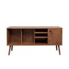 Sapphtopaz TV Stand for TVs Up to 60" TV Console Entryway Table with a Storage Cabinet and 3 Open Shelves TV Stands for Living Room, Bedroom - 2 of 4