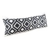 HomeRoots 14" X 36" Deep Navy And White 100% Cotton Geometric Zippered Pillow - 4 of 4