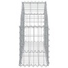 vidaXL Gabion Basket Silver Galvanized Iron 39.4 x 11.8 x 15.7/23.6 in - 39.4" x 11.8" x 15.7"/23.6" - 4 of 4