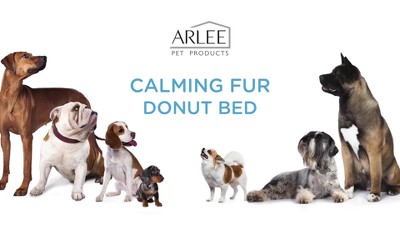 Medium Blush Vegan Fur Orthopedic Donut Dog Bed