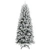 vidaXL Artificial Christmas Tree with Flocked Snow 59.1" PVC&PE - 2 of 4