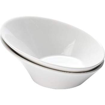 Bruntmor Ceramic Salad Bowls, white