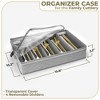 Sorbus Fabric Chest Flatware & Silverware Organizer Box with Zipper Clear Lid & Adjustable Divider - 3 of 4