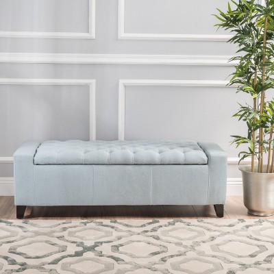 Grungis Rectangle Ottoman Bench with Storage,Upholstered Tufted Footstool Sofa Chair with Wood Framework for Living Room Bedroom