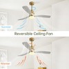 GDFStudio Vieiras 52 Inch 3 Wood Blades Ceiling Fan With Dimmable Led Light - 4 of 4