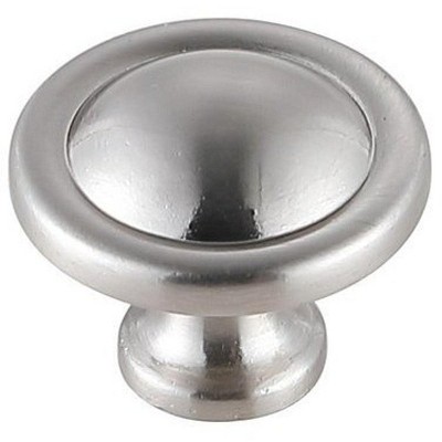 Brushed Nickel Round Mushroom Knob Set with Mounting Hardware
