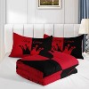 Black & Red Crown Twin Comforter Set – 3-Piece Mr & Mrs Bedding for Couples, Valentine’s Day Wedding Theme, His & Hers Quilt with 2 Pillowcases - 3 of 4