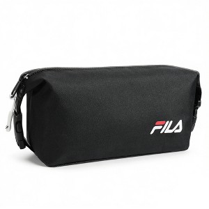 Fila Travel Toiletry Bag for Men, Water-Resistant Anti-Slip Bottom Men's Shaving Kit Bathroom Organizer, Polyester Fabric Bathroom Organizer (Black) - 1 of 4