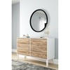 Signature Design by Ashley Contemporary Piperton 6 Drawer Dresser, Two-tone Brown/White - 2 of 4