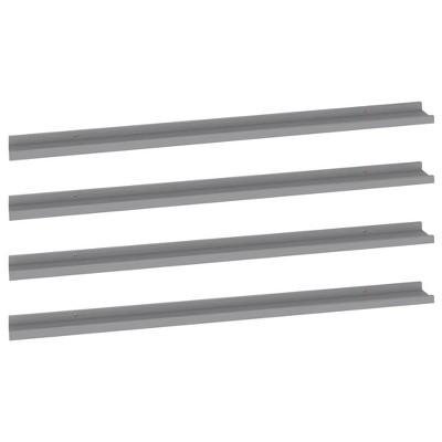 vidaXL Wall Shelves 4 pcs Gray 45.3"x3.5"x1.2"