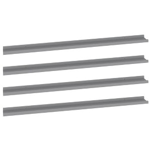 vidaXL Wall Shelves 4 pcs Gray 45.3"x3.5"x1.2" - 1 of 1