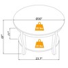 NicBex Modern Round Coffee Table with Storage Shelf,30" Wood Side Table with Open Storage,2-Tier Circular Center Table for Living Room - 3 of 4