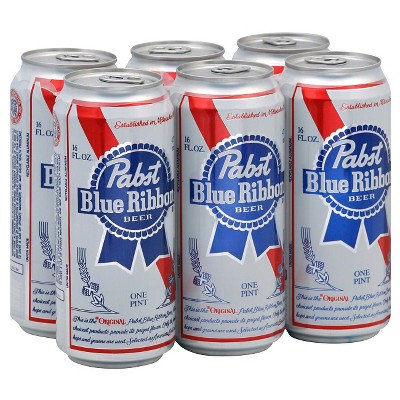 Pabst Blue Ribbon Beer - 6pk/16 fl oz Cans