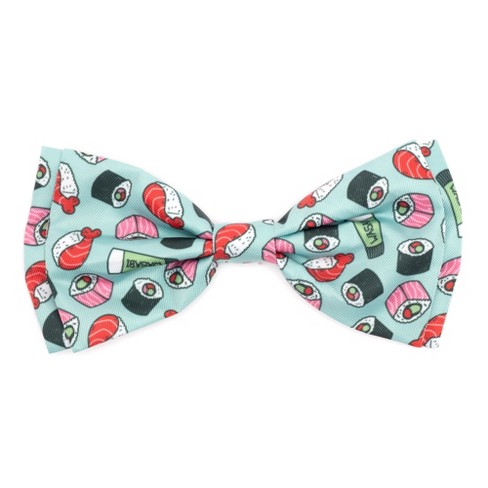 The Worthy Dog Sushi Adjustable Bow Tie Accessory Mint Green S