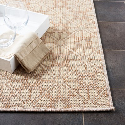Martha Stewart Natural Beige 77" Hand-Knotted Synthetic Area Rug