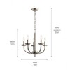 Kennewick™ 5 Light Chandelier Brushed Nickel - 4 of 4