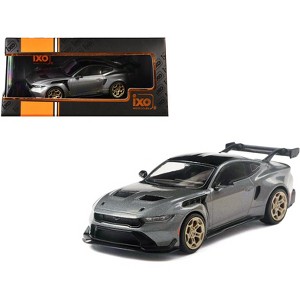 2025 Ford Mustang GTD Gray Metallic with Black Top 1/43 Diecast Model Car by IXO Models - 1 of 3