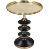 Anomaly Side Table Gold - ZM Home: Polished Steel, Modern Pedestal, 22" Height - 2 of 4