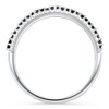 Pompeii3 1/6ct Treated Black Diamond Stackable Wedding Ring 10k White Gold - 2 of 4
