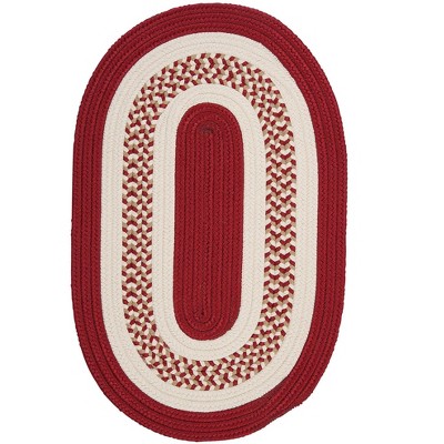 Colonial Mills Flowers Bay - Red 5 Ft x8 Ft Oval Rug Indoor/Outdoor 100% Polypropylene