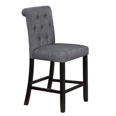 NicBex Dining Chair Set of 2 Modern Tufted High Backrest Dining Room Chair Upholstered Fabric Side Chair,Gray